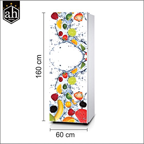 Image of Vinyl Food and Beverages Wall, Fridge Sticker, 160 x 60 cm, Clear