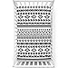Aztec Themed Fitted Crib Sheet,Standard Crib Mattress Fitted Sheet Soft & Stretchy Fitted Crib Sheet-Crib Mattress Sheet or Toddler Bed Sheet, 28â€œ x52â€œ,Black White