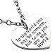 Mother's Day Gift for MOM Wife You are My World Heart Necklace
