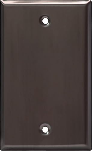 Miniatura 10 de ENERLITES Placa de Pared Metálica para Dispositivo Ciego, Resistente a la Corrosión, Tamaño Estándar 1-Gang 4.50" x 2.76", Acero Estampado con NEGRO