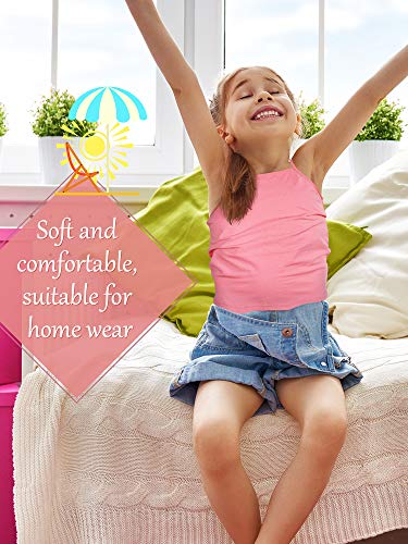 Image of SATINIOR Girls Camisoles Undershirts, Girls Dance Tank Top Sleeveless Spaghetti Strap Tank Top for Dancewear, Toddler