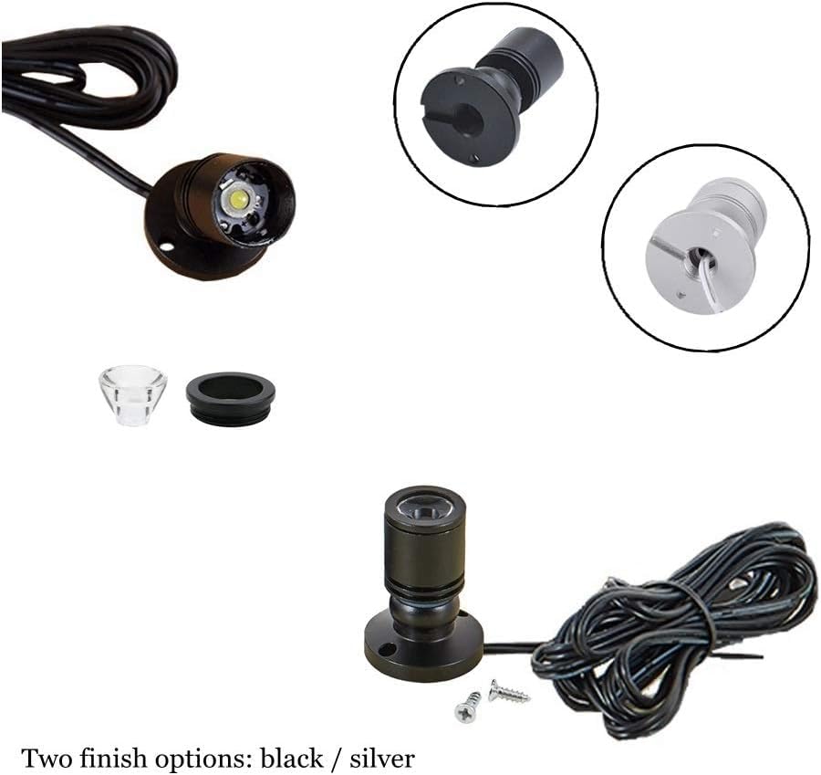 Amazon | Xking 1.5W 12VDC LEDミニスポットライト (電源と