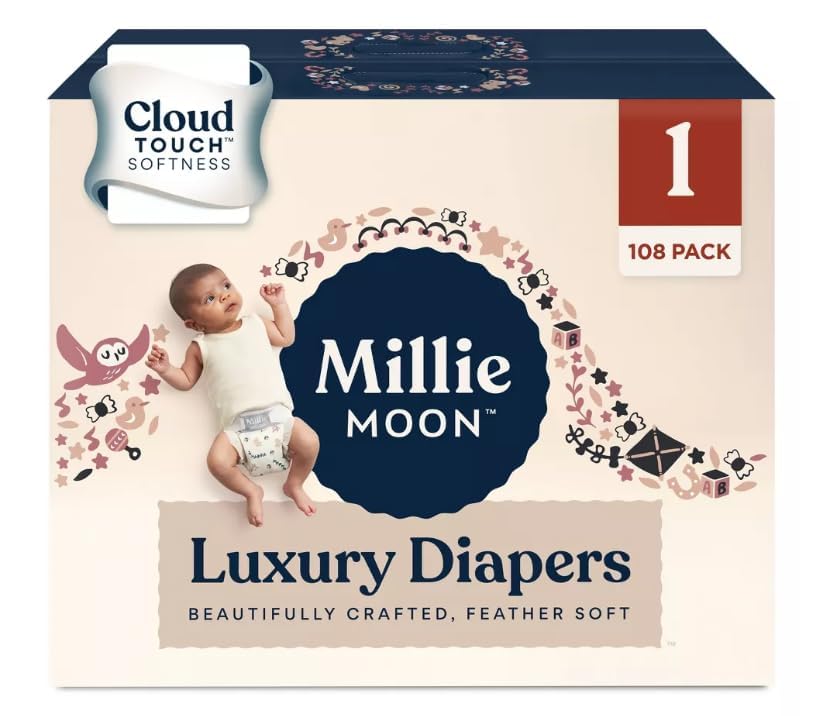 Image of Generic Millie Moon Luxury Diapers - (Size 1 and Count 108), Pack 1