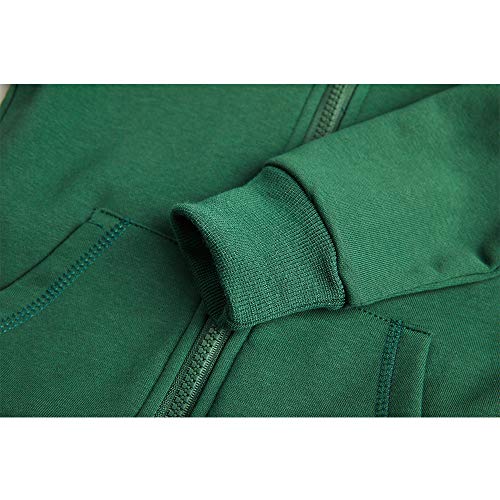 Image of Spring&Gege Youth Solid Fleece Hoodies Soft Full Zip Hooded Sweatshirts for Children (3-12 Years)