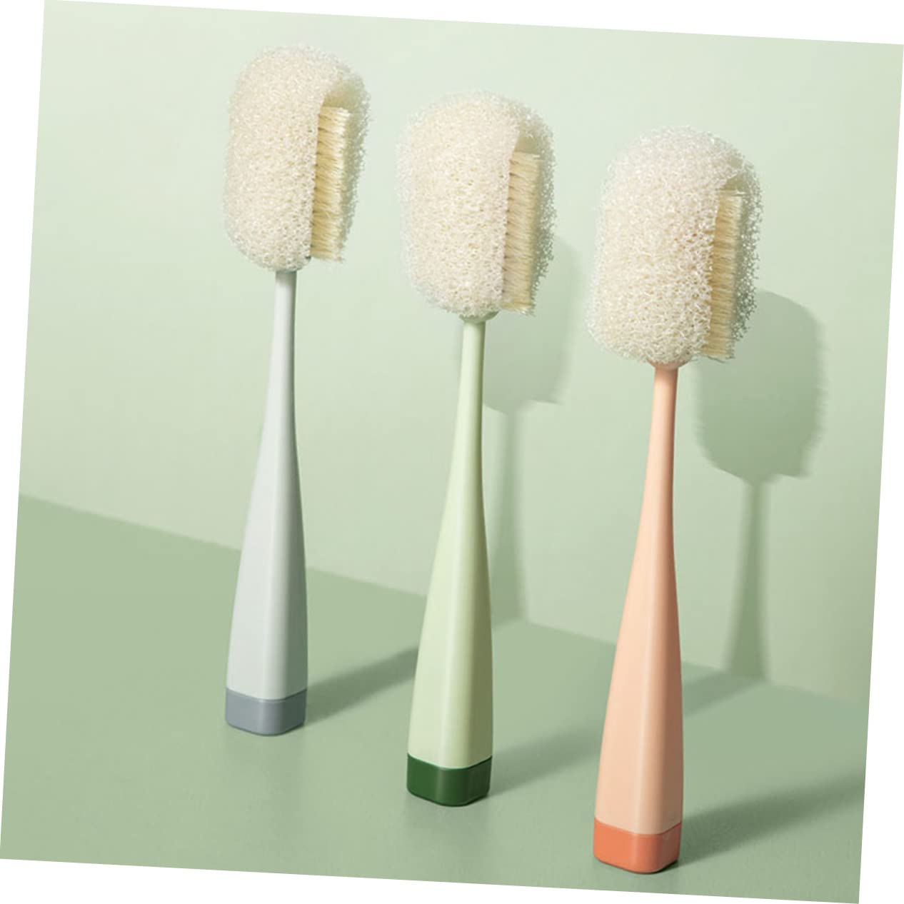 PACKOVE 3 Set Spazzola A Tazza Spazzola Per Bottiglie Per Bottiglie D'Acqua Per Bottiglie Portatile Multifunzionale Con Manico Per La 3 pezzi*3