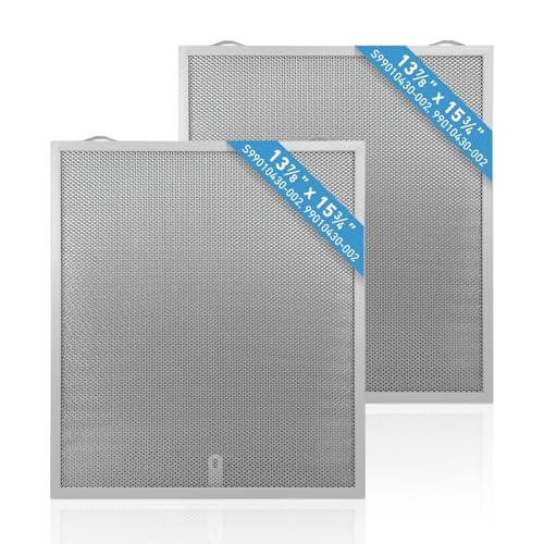 2 Pack S99010430-002 Range Hood Filter 15-3/4 x 13-7/8 x 3/8 Compatible with Broan Nutone Kenmore range hoods Replaces 4512880 99010430-002 Range Hood Aluminum Grease Filter