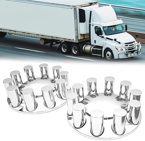 Chrome Dome Axle Cover Combo Kit W/33mm Thread-On Cylinder Nut Cover Semi Truck - View #9
