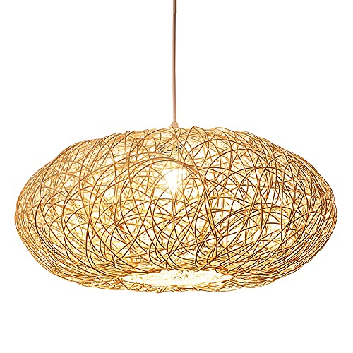 SHUANGZ Bamboo Weaving Pendant Light Bamboo Lantern