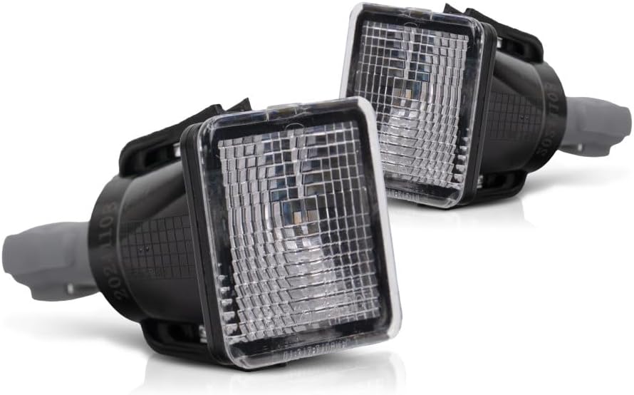 KarParts360 For Toyota Tundra 2014-2020 License Light Assembly Driver And Passenger Side | Pair | CAPA | Clear Lens | With Bulbs | Replacement For TO2870101 | 81270-0C040