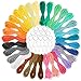 Juvale 1240 Feet Plastic Lacing String Cord Kit - 31 Colors, 15 Lanyard Hooks, and 15 Keyrings, for DIY Craft Jewelry