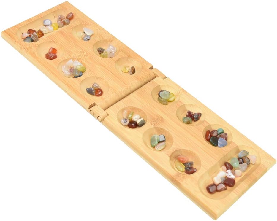 Amazon Seedstone マンカラ マンカラカラハ ボードゲーム 戦略ゲーム 脳トレ 木製 折り畳み コンパクト おもちゃ ボードゲーム おもちゃ