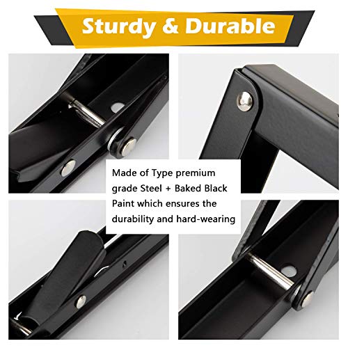 image for DawnTrees Folding Shelf Brackets | 14 Inch Heavy Duty | 2 Pcs Shelf Br