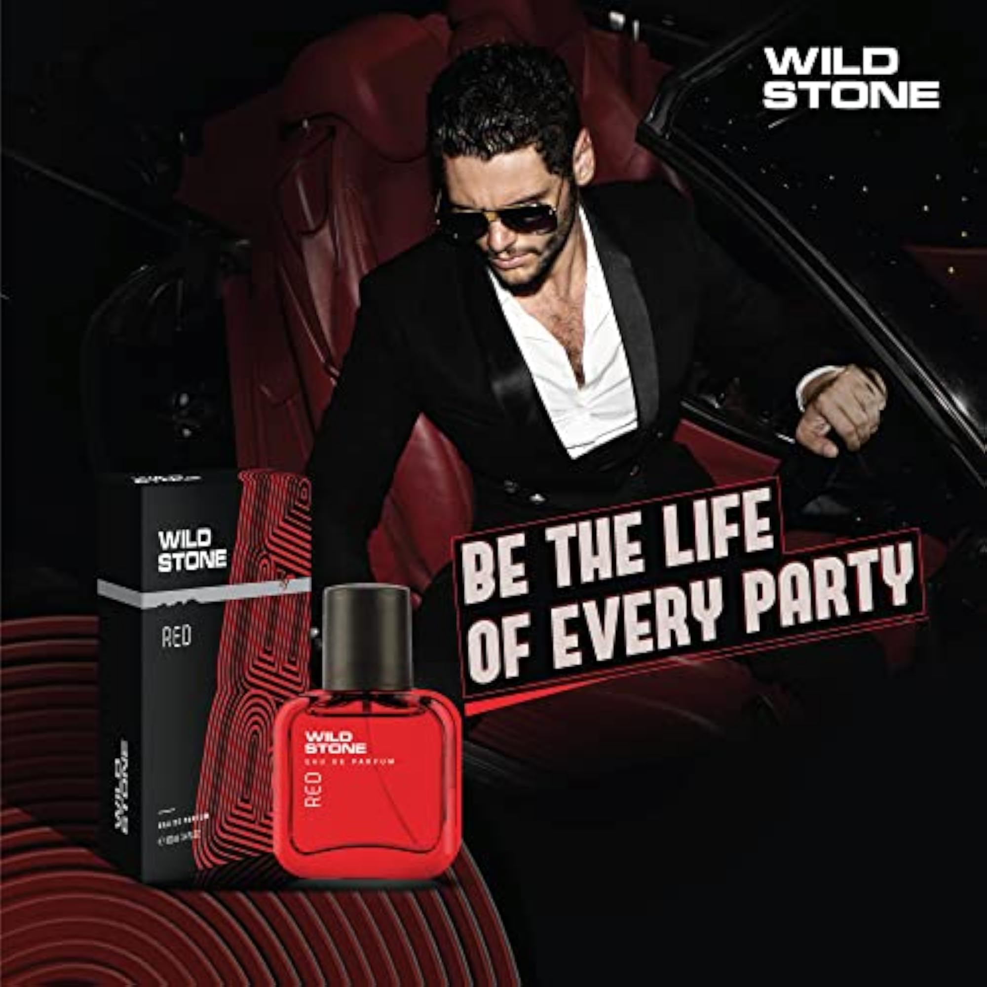 Men's Red Long Lasting Eau de Parfum, Pack of 2