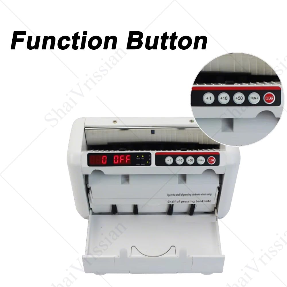 Macchina Conta Banconote,Professionale,Portatile,Ad Alta velocità,800 Note/Minuto,Rilevamento di Banconote Contraffatte,Doppio Display LED,per Negozi E Aziende