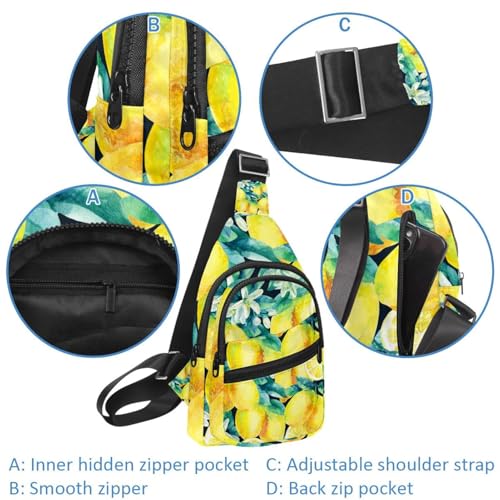Bolsa de pecho masculina y compacta con motivos artísticos multicolor 4