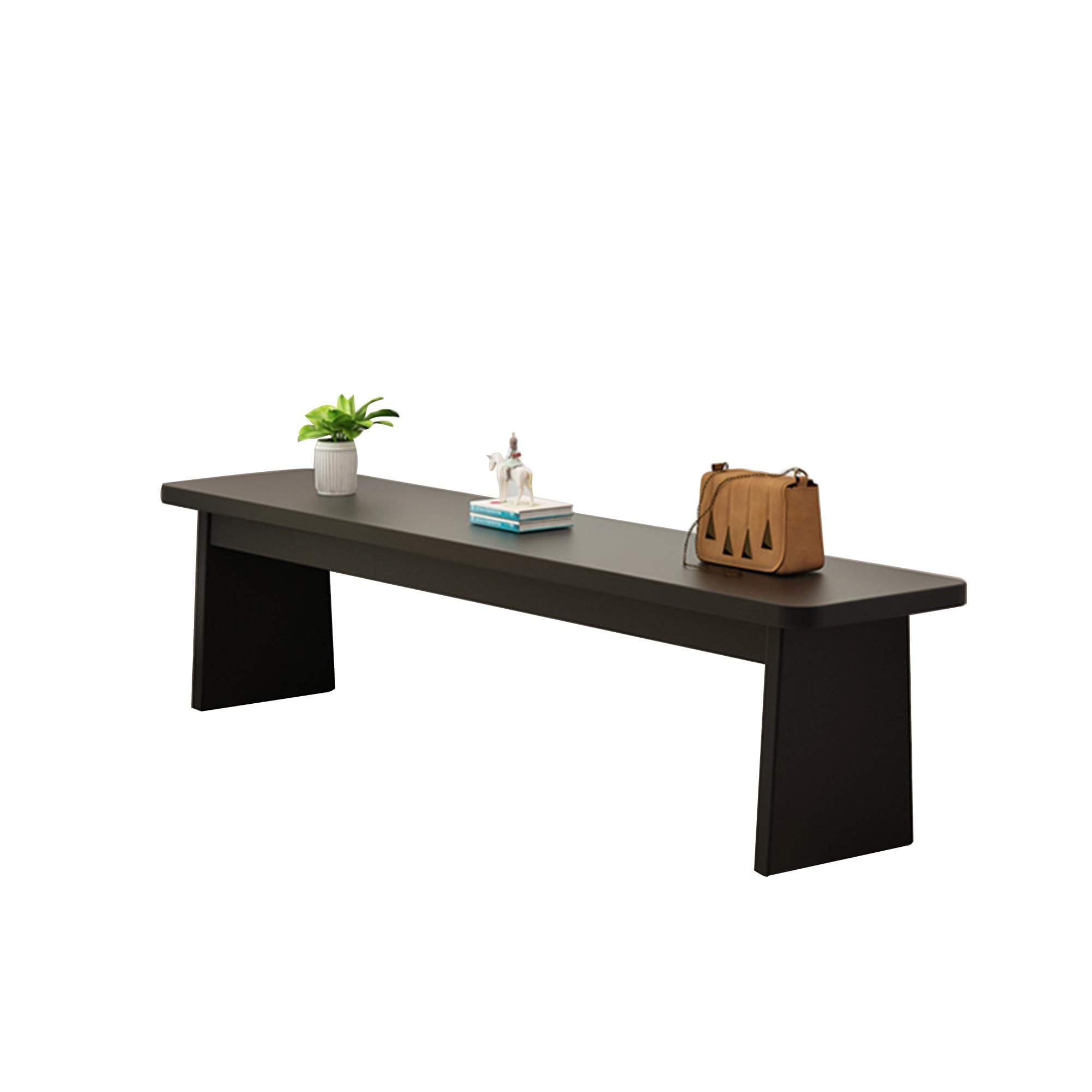 WXZXWXZX Black Entryway Bench Seat Dining Table Bench Indoor Wooden End of Bed Bench Bedroom Bench Narrow Farmhouse Bench for Living Room Hallway