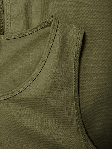 Hat & Beyond Men's Tank Top - Soft Performance Boxing Gym Muscle Tee, Military Green (Medium, 1Hcc02) #TOP3