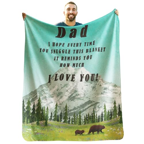 YOGAPRO Regalo per papà, regalo per papà da figlia, regalo per papà da figlio, regalo di compleanno per papà, moglie, figlia figlio, coperta 127 x 152,4 cm