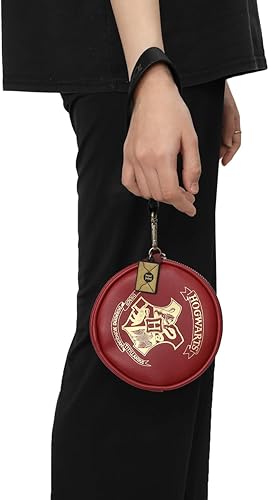 Miniatura 7 de Harry Potter - Monedero redondo color borgoña con escudo de Hogwarts, Multi colorido
