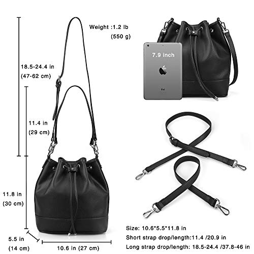 Afkomst Bucket Bags And Purses For Women Drawstring Hobo And Shoulder Handbags With 2 Detachable Straps #TOP6