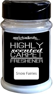 SNOW FAIRIES Handmade Highly Scented Shake & Vacuum Carpet Freshener for Carpets, Rugs, Upholstery & Fabric Car Interiors in Reusable Plastic Shaker Jar
