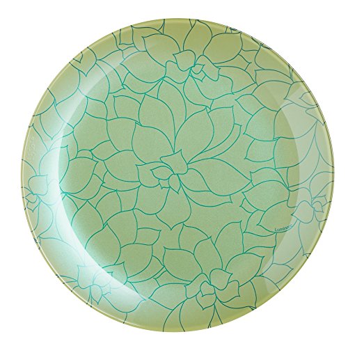 Luminarc L8283 Set Of 6 Dessert Plates 20 Cm Flower Design Green #TOP7