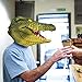 CAFELE Alligator Mask Crocodile Costume Halloween Animal Real Predatory Aquatic Reptile Latex Helmet Props for Adult Carnival Party