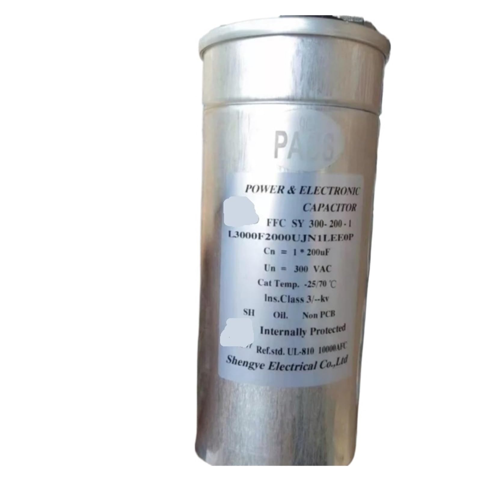 BALYDLUL Thin film capacitor L3000F2000UJNILEEOP 1 * 200UF 300VAC 80 * 175MM