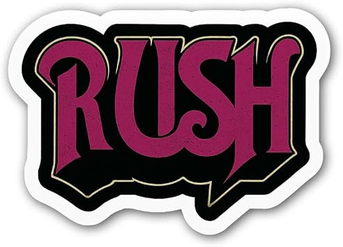2 Pieces 3" and 5" Rush Sticker, Waterproof Vinyl Decals for Many Purpose Like Cars, Trucks, Laptops, Phones, Windows and More