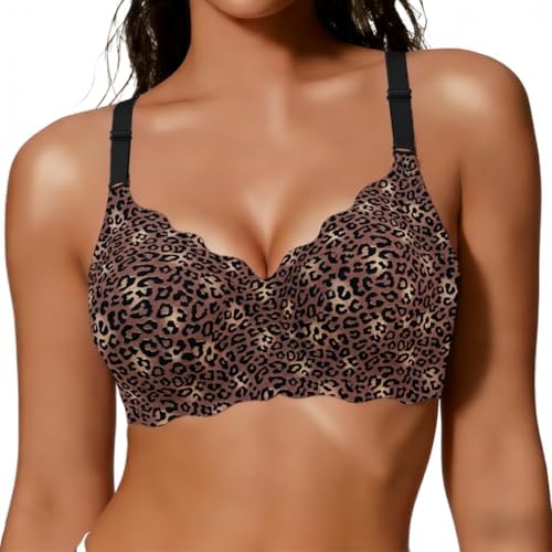 COCOMARTS Jelly Bras for Women No Underwire Scalloped Push Up Wireless Bralettes Seamless Soft Comfort Everyday Tshirt Bra