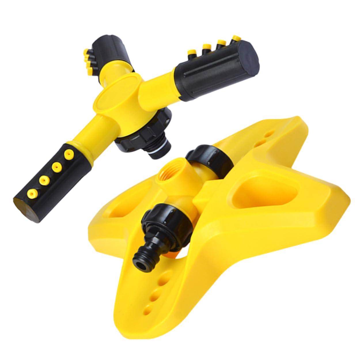 TOYANDONA 3 Pièces Arroseur Rotatif Automatique pour Gazon Jardin Irrigation Durable pour Entretien Pelouses Arrosage Plantes