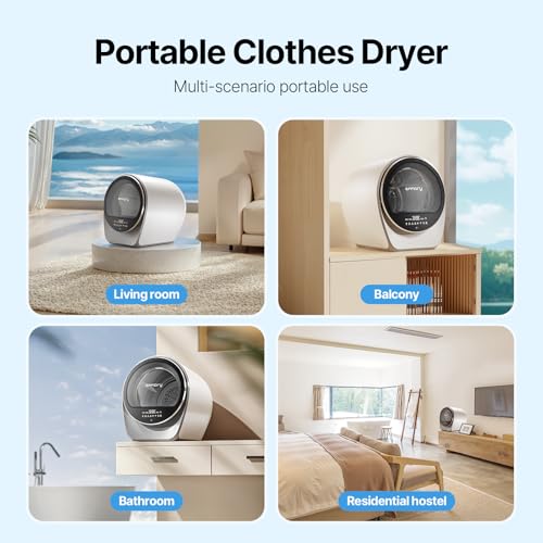 image for Effidry S3 Compact Clothes Dryer 1.0 cu.ft Capacity 110V 1050W Portabl