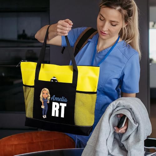 Bolso personalizado para enfermera con caricatura y nombre miniatura 4
