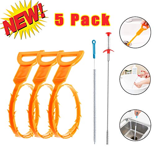 [Longest: 33.4 in] Drain Clog Remover, Drain Cleaning Brush, Clogged Drain Hair Remover