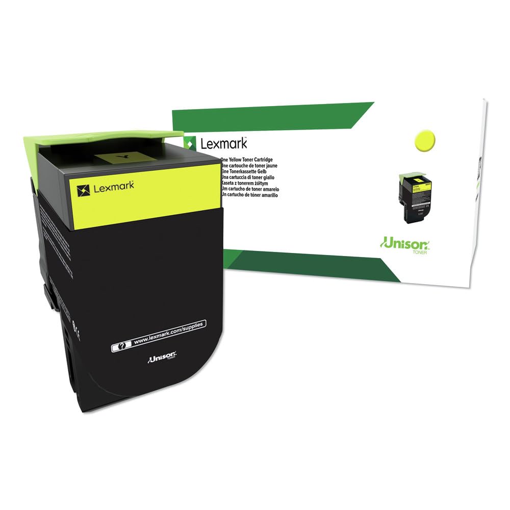 Lexmark 80C1HY0 High-Yield Toner Cartridge, Yellow - in Retail Packaging