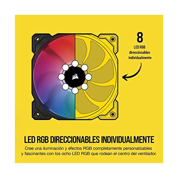 Corsair iCUE SP140 RGB PRO - Ventilador de chasis de 140mm, Silencioso, de Flujo de aire elevado, Paquete Individual - Image 3
