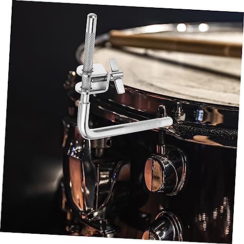 Soporte de montaje extensible para cowbell, címbalo y percusión, abrazadera metálica plateada, marca Mikinona miniatura 6