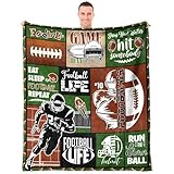 Football Blanket for Boys Adults,Soft Flannel Sports Throw Blanket for Men,Football Life,Football Blanket Gifts for Football Players/Lovers for Couch Bed Sofa Home Decor 40'x50'