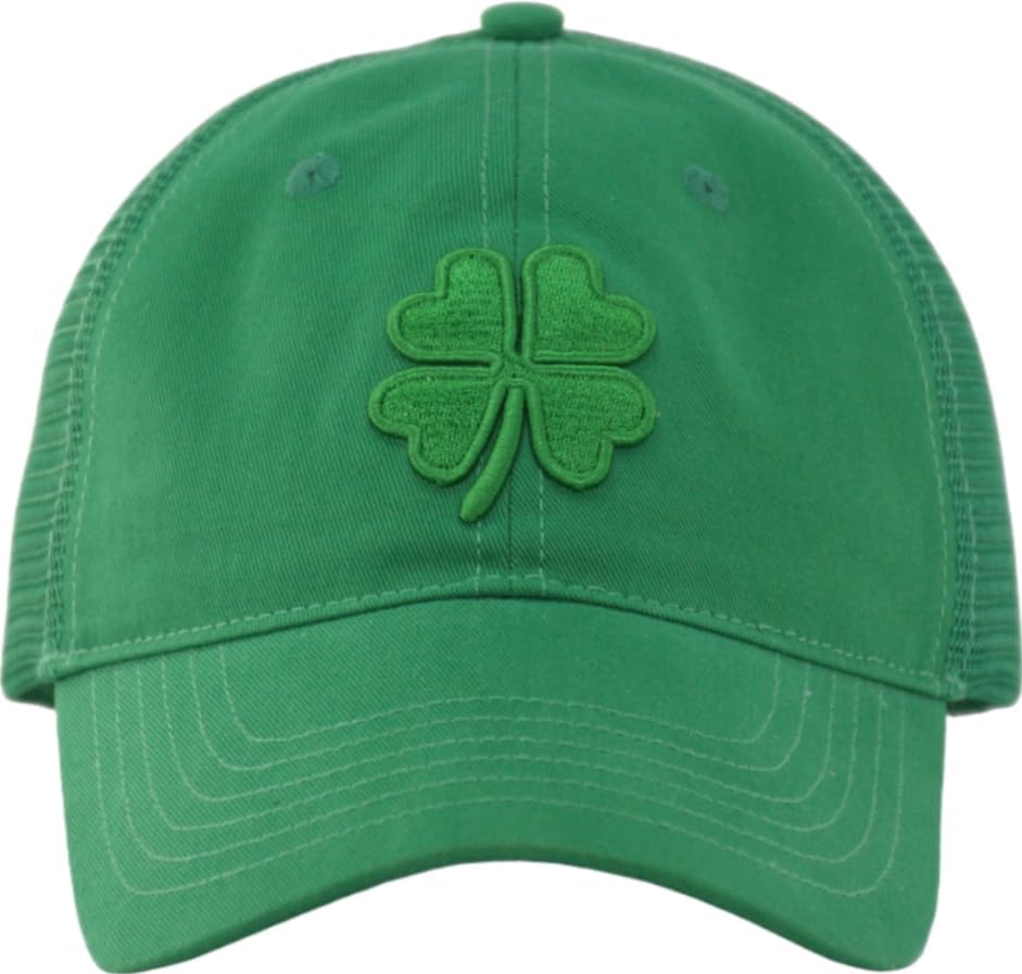 TSSGBL Lucky Clover Trucker Hat- Small & OSFM & XXL Available, Irish Shamrock Embroidered Baseball Cap St Patricks Day Gifts - Image 2