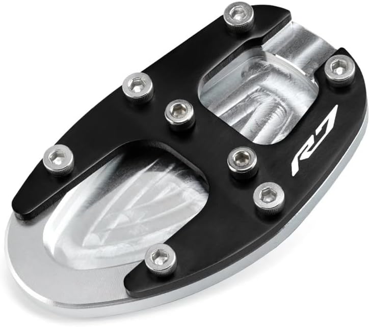 motorcycle Foot Plate Pad YZF R7 Side Stand Extension Plate For Y&AMAHA YZFR7 2021 2022 2023 YZF-R7 Motorcycle Kickstand Enlarger Support Foot Pad Extender