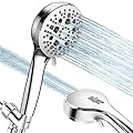 Handheld Shower Head High Pressure 9-modes Showerhead with 59" Extra Long Stainless Steel Hose, Adjustable Brackets, Anti-clog Nozzles, Built-in Power Wash to Clean Corner, Tub and Pets, Yinse
