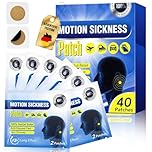 Motion Sickness Patches, 40 Count for Fast Nausea Relief, Non-Drowsy for Car, Sea & Air Travel, Discreet Behind, Ear Application, Long-Lasting Comfort