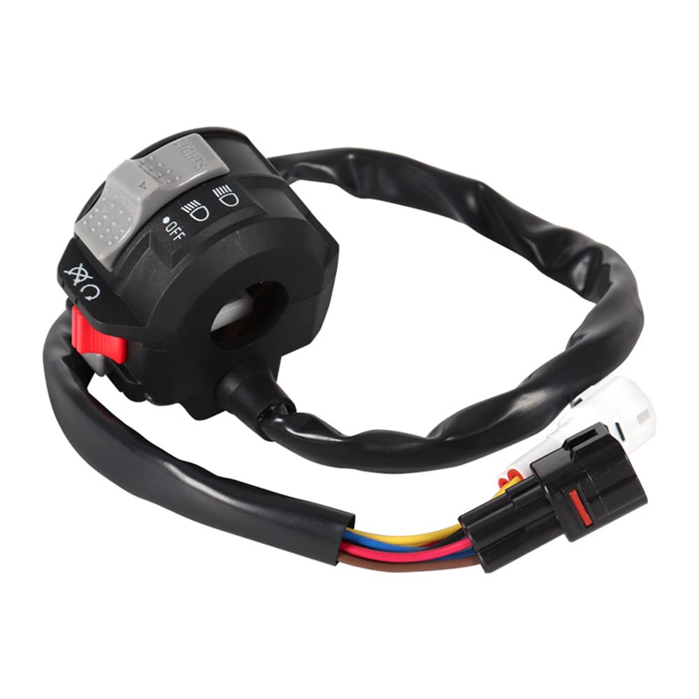 Left Handlebar Switch,Handlebar Control Engine Start Run Off Headlight Switch for Yamaha YFM125 250 Grizzly Raptor 125 Warrior Wolverine YFZ450 2002-2013 YFM350F YFM350X 4KB-83973-21-00