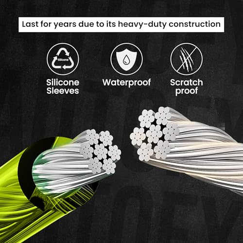 Image of Autofy 4 Digit Number Heavy Duty Wire Cable Lock Anti-Theft Cycle Locks for Bicycle for Multipurpose Use Luggage,Helmet Lock for Mens Bike Cycle Accessories (Neon Green)
