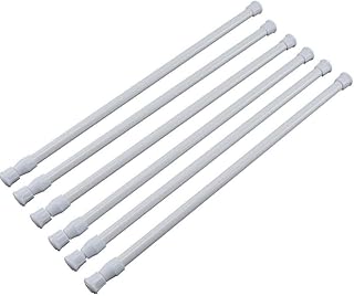 MinCHI257 Tension Rods 16 to 28 Inches 6 Pack,Tension Curtain Rod,Spring Curtain Rods Window Rods Kitchen Window Bathroom ...