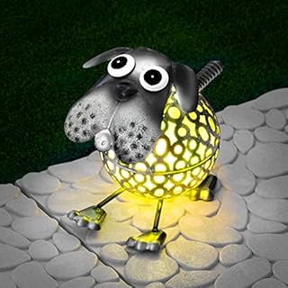 GloBrite Colour Changing LED Garden Metal Scroll Solar Light - Ornament Decoration Patio Light (Dog)