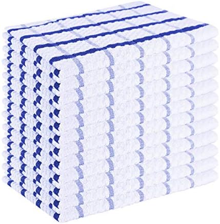 A & B TRADERS Kitchen Towels 100% Cotton Tea Towels Packs of 6 or 12 Super Absorbent Bar Towel Large Size (50 x 70 cm) (Grey, 6)