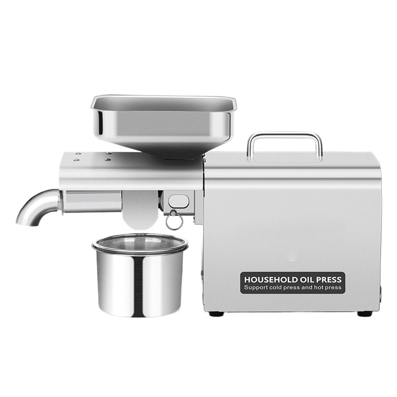 HCZKIUJY Intelligent Cold And Hot Oil Pressing Machine Commercial Stainless Steel Presser Automatic Household Extractor Expeller Intelligent Temperature Control