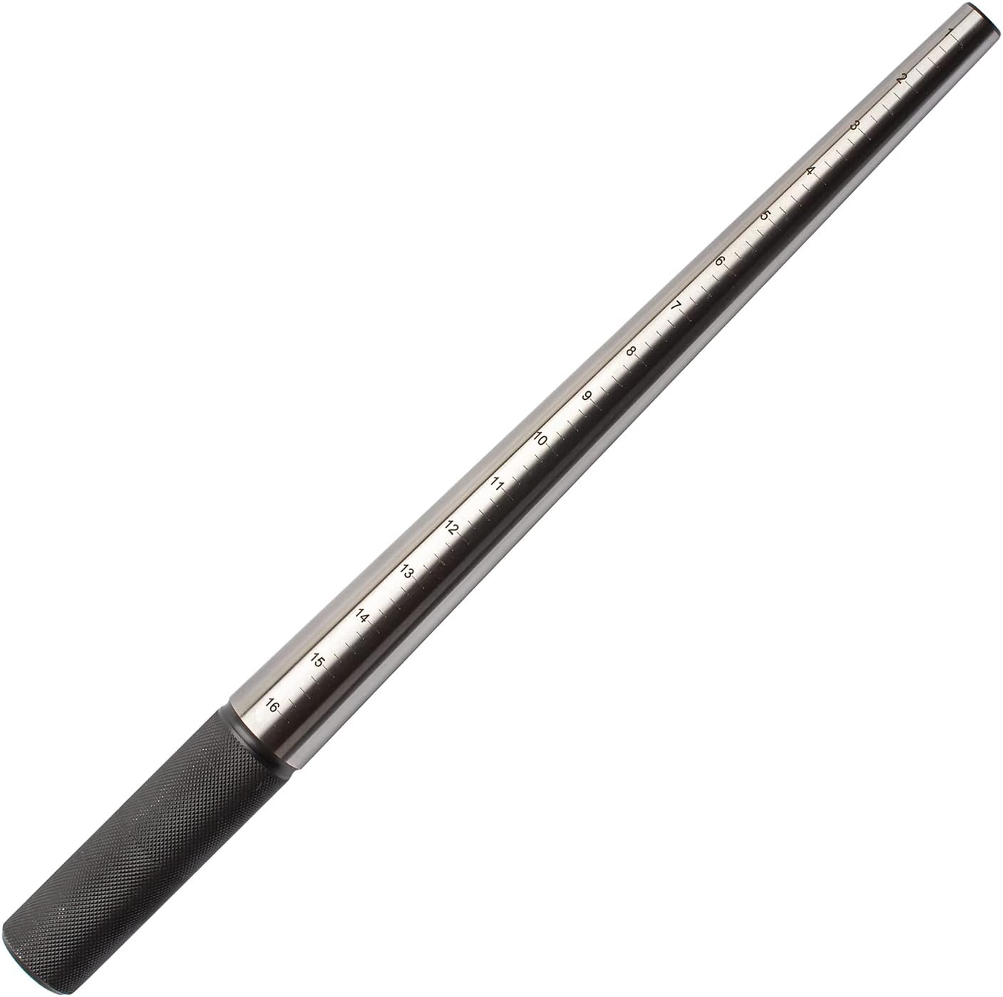 JTS Steel Ring Mandrel Graduated 1-16 Marked Sizer Metal Jewelry Sizing Tool Stick