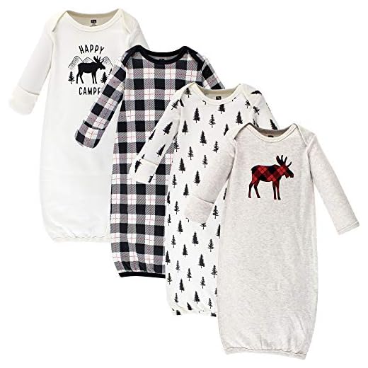 Hudson Baby Vestidos de algodão para bebês meninas, Alce, 0-6 Meses